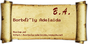 Borbély Adelaida névjegykártya